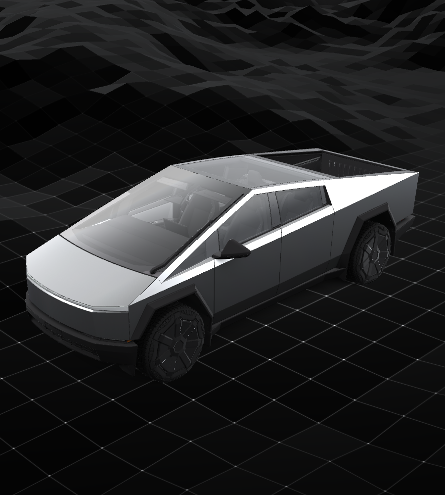 Cybertruck custom wrap template